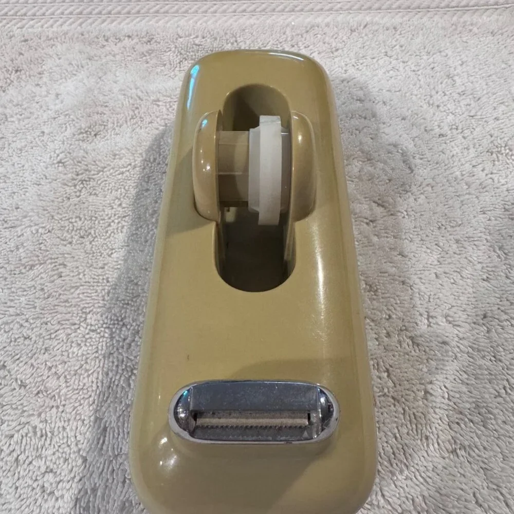 Vintage Eldon 1981 Harvest Yellow Tape Dispenser Retro Desk Accessory Made In Ho
